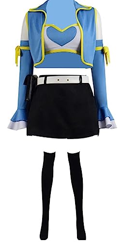 Anime Lucy Heartfilia Fairy Tail 7 Jahre später, Cosplay-Kostüm, Lolita-Schuluniformen, Hallowen, Blau, Größe XL von Animationart