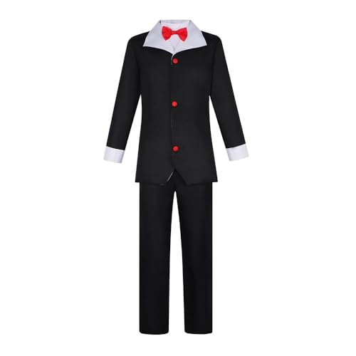 Anime for Game Erwachsenenkostüm Husk Cosplay Kostüm männliche Uniform Schwarze Jacke Halloween Party Outfit (Schwarz, Maßanfertigung) von Animationart