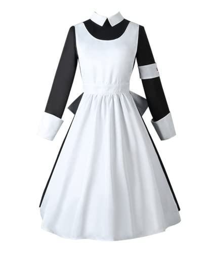 Anya Cosplay Kostüm für Erwachsene und Mädchen, Anime-Dienstmädchenkleid, Anzug, Outfit, Uniform, Halloween-Party (weiß, klein) von Animationart