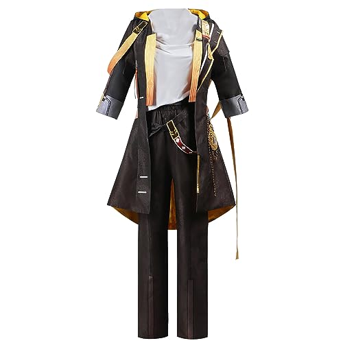 Honkai Star Rail Trailblazer Cosplay Kostüm Anime Game Stelle Caelus Anzug Outfits Halloween (klein, schwarz) von Animationart