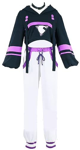 Nekomata Okayu Vtuber Anime-Cosplay-Kostüm für Mädchen, Halloween-Outfits, Uniform, Party, komplettes Set (Weiß, XXXL) von Animationart