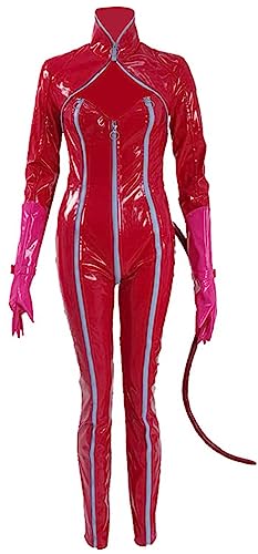 Persona 5 Anne Takamaki Panther rote Jumpsuits Strumpfhosen Uniform Outfits Cosplay Kostüm Mädchen (Rot, X-Large) von Animationart