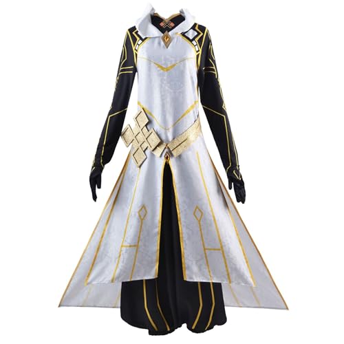 Spiel Genshin Impact Zhong Li Cosplay Kostüm Morax Anime Halloween Kleidung Uniform Halloween (Weiß, XXX-Large) von Animationart