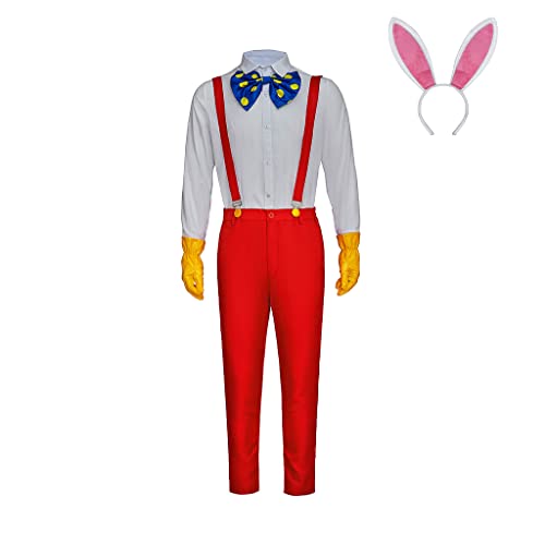 AnimeDiycos Roger Rabbit Cosplay Kostüm Erwachsene Lustiges Cartoon Kaninchen Outfit S von AnimeDiycos