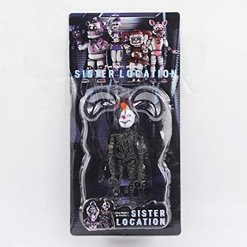 5.5 Inch Five Ni-ghts Game FNAF Figure Funtime Foxy Sister Location Horror Doll Lightening Action Figures Toys with Movable Joints and Lights von Anjinguang