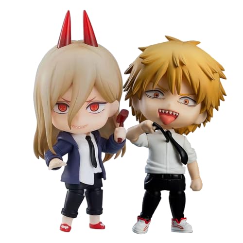 Anime Chainsaw Man Figur Denji Power Mini Figuren 10 cm nterchangeable Face Movable Action Figure Cartoon Sammlungen Modell Geschenk Home Decoratio von Anjinguang