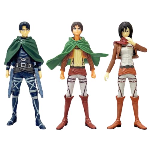 Anime Eren Jaeger Figur,Eren Jaeger Action Figur Statue Manga Charakter 16cm Stehend Desktop Figur Deko Sammlung Geschenke von Anjinguang