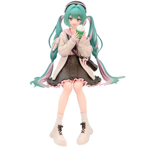 Anime Miku Figur,16cm Sitzende Miku Nudel Satopper Anime Action Figur,PVC Statue Miku Figuren Cartoon Desktop Ornament Kollektion Geschenke von Anjinguang