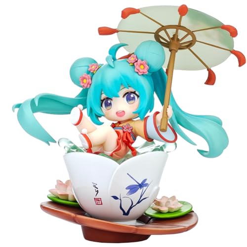 Anime Miku Figur Miku PVC Statue Model Chinese Hanfu Mini Figuren Handgemacht Sammelfigur Geburtstagstorte Dekoration Party Auto Ornamente 15cm von Anjinguang