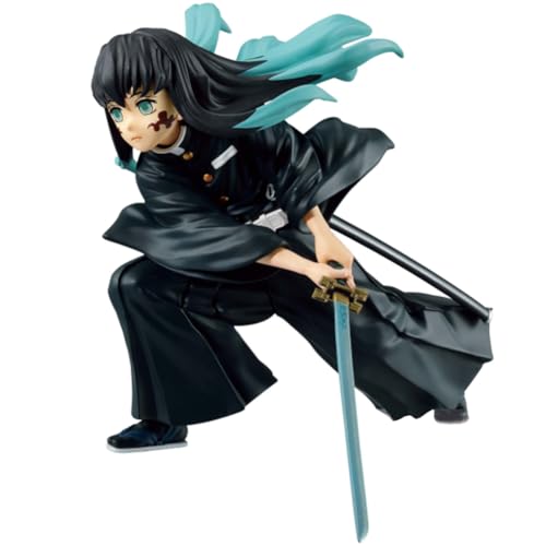 Anime Tokitou Muichirou Figur, Tokitou Muichirou Action Figur Schwert Zeichnung hockend Charakter Modell Anime Ornament Statue für Sammlung 10CM von Anjinguang