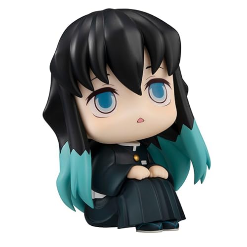 Anime Tomioka Giyuu Figur, Mini Look Up Anime Cute Figur, 10cm Cake Topper Figur Sammlerstück PVC Statue Modell Geburtstag Dekorationen von Anjinguang