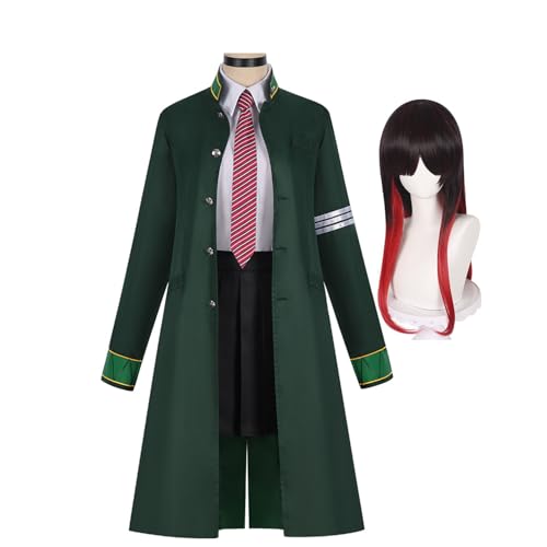 Anime Tsubakino Tasuku Cosplay Schuluniform Kostüm Outfit für Frauen Mantel Hemd Rock mit Krawatte für Rollenspiel Halloween Karneval Party von Anjinguang