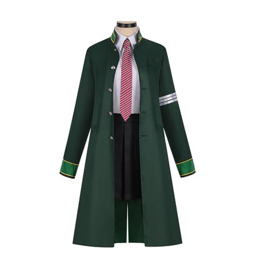 Anime Tsubakino Tasuku Cosplay Schuluniform Kostüm Outfit für Frauen Mantel Hemd Rock mit Krawatte für Rollenspiel Halloween Karneval Party von Anjinguang