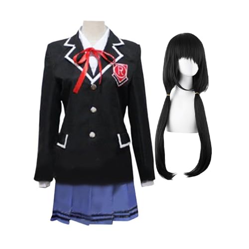 Anjinguang Anime DATE A LIVE Tokisaki Kurumi Cosplay Kostüm Yatogami Tohka Jacke JK Rock Schule Uniform Kleid Outfit für Halloween Karneval von Anjinguang