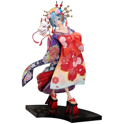 Anjinguang Anime Figur REM Kimono Actionfigur Statue PVC 29 cm Re 0 REM Figur Sammlerstück Geschenk Stehende Statische Modell Ornamente von Anjinguang