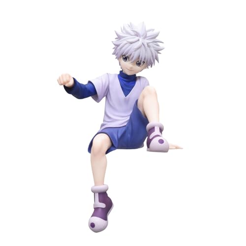 Anjinguang Anime Killua Zaoldyeck-Figur, 12 cm, sitzende Killua Zaoldyeck-Actionfigur, Anime-Figur, Sammlerstücke, Dekoration, Modell, Cartoon-Geschenk von Anjinguang