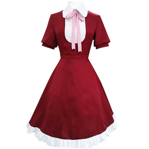 Anjinguang Bungo Stray Dogs Cosplay,Elise Kostüm Anime Cosplay Outfits Elise Kleid Schleife Kopfbedeckung Krawatte Socken Full Uniform Halloween Fancy Dress Clothes von Anjinguang