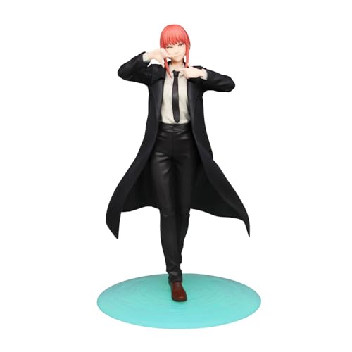 Anjinguang Chainsaw Man Makima Figur Statue,Stehende Windmogler Style Makima Figur Anime Desktop Ornament, PVC Modell,Sammlung,Anime Geschenke (21cm) von Anjinguang