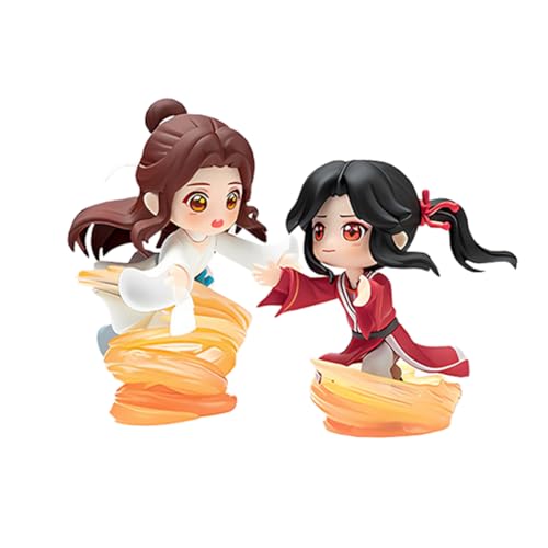 Anjinguang Chinesische Tian Guan Ci Fu-Figuren, Hua Cheng x Xie Lian, 8–9 cm, Anime-Actionfigur, Statue, Cartoon, PVC-Modell, Sammlerstück, Schreibtisch-Ornamente, Anime-Geschenke, 4 von Anjinguang