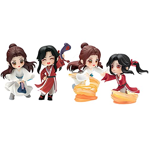 Anjinguang Chinesische Tian Guan Ci Fu Figuren Hua Cheng x Xie Lian Figuren-Set 8-9 cm Anime Actionfigur Statue Cartoon PVC Modell Sammlerstück Schreibtisch Ornamente Anime Geschenke 4 von Anjinguang