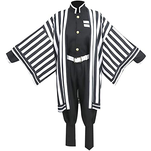 Anjinguang Cosplay Anzug Verkleidung Iguro Obanai Kimono Outfit Halloween Cosplay Kostüm Party Karneval Comic Festivals Party Roben für Jungen Herren Kostüme von Anjinguang