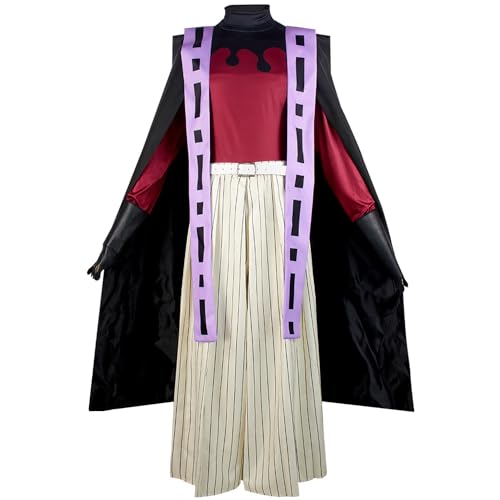 Anjinguang Douma Cosplay Kostüm Outfit Douma Uniform Kimono für Männer Frauen Halloween Weihnachten Karneval Party Anime Cosplay Rollenspiel Mantel Top Hose Gürtel Hut Kopfbedeckung Full Suit von Anjinguang