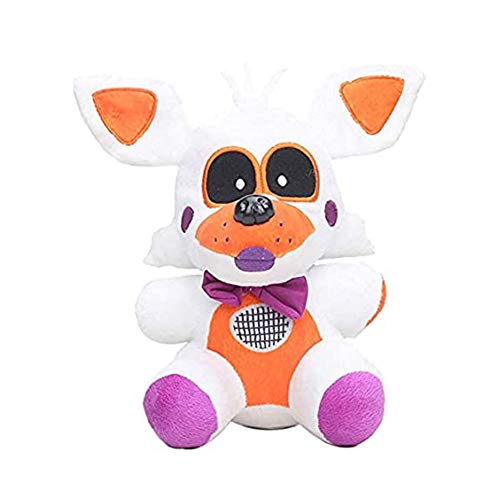 Anjinguang FNAF Plushies FNAF Spielzeug Fre-ddy Plushie Fazbear 18 cm Spielzeug FNAF Golden Bear Nightmare Cupcake Foxy Balloon Boy Clown Stoffpuppen von Anjinguang