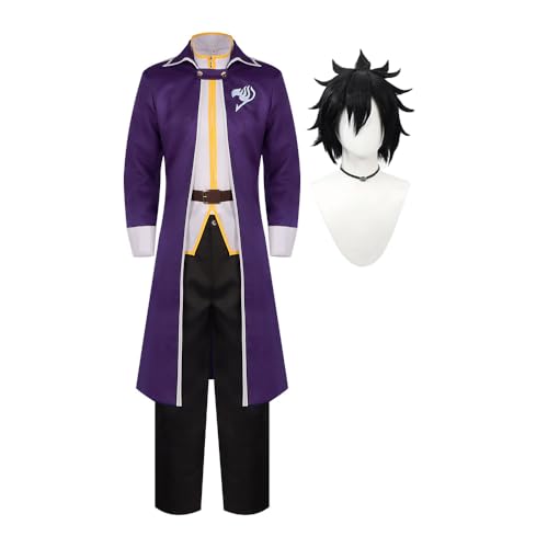 Anjinguang Graues Fullbuster-Cosplay-Kostüm, Anime, Lila, Cosplay-Kleid, Uniform, Hemd, Faltenrock, komplettes Set, Halloween-Party-Outfit Anjinguang Graues Fullbuster-Cosplay-Kostüm, Anime, Lila, Cosplay-Kleid, Uniform, Hemd, Faltenrock, komplettes Set, Halloween-Party-Outfit von Anjinguang