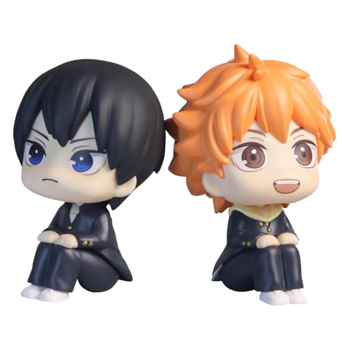 Anjinguang Haikyuu Figur Hinata Syouyou Statue Nudelstopper Figur Modell 12 cm Haikyuu Figur Sammlerstück PVC Sitzpose Skulptur Desktop Ornament von Anjinguang