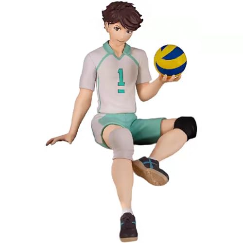 Anjinguang Haikyuu Figur Oikawa Tooru Statue Nudelstopper-Figur Modell 10 cm Haikyuu Figur Sammlerstück PVC sitzende Pose Skulptur Desktop Ornament von Anjinguang