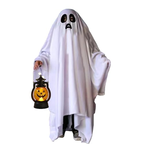 Anjinguang Horror Geist Kostüm Uhr Halloween Cosplay Schwarze Augen Geist Outfit Karneval Party Verkleidung Performance Kostüm von Anjinguang