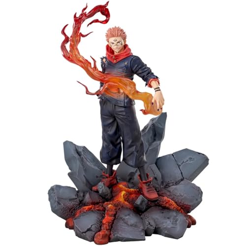 Anjinguang JJK Itadori Yuji Figur Statue Anime Kampfszene Spezialeffekte Bodenmodell 34cm JJK Figure Desktop Dekoration Sammelfiguren JJK Geschenke von Anjinguang