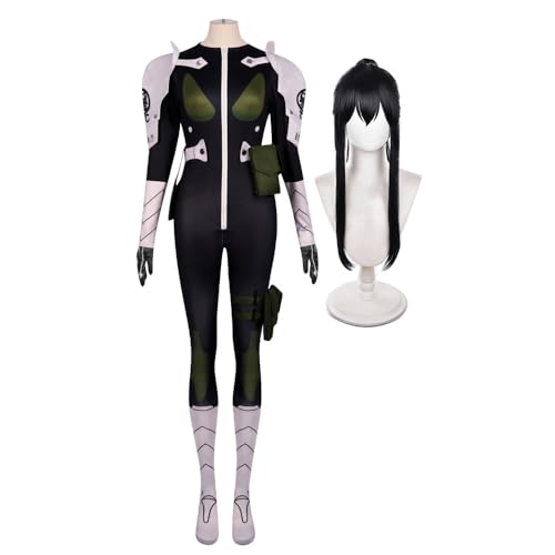 Anjinguang Kaiju No 8 Cosplay Mina Ashiro Kostüm Anime Cosplay Jumpsuit Mina Battle Outfits Kaiju No 8 Bodysuit Uniform für Frauen Halloween Kostüm von Anjinguang