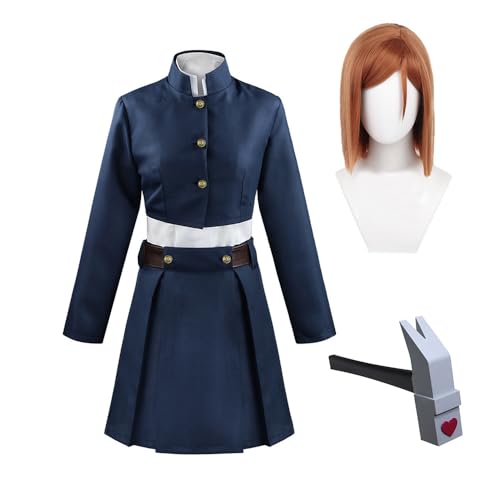 Anjinguang Kugisaki Nobara Cosplay Kostüm Anime Charakter Bluse Rock Uniform Full Set Halloween Karneval Rollenspiel Party Kleid Outfits von Anjinguang