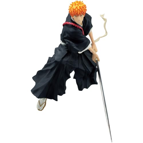 Anjinguang Kurosaki Ichigo Figur Statue,Anime Kurosaki Ichigo Action Figure,Handgemachte Figuren Modell Sammlermodell Edition Kampfszene Desktop Figur Skulptur Geschenk 13cm von Anjinguang