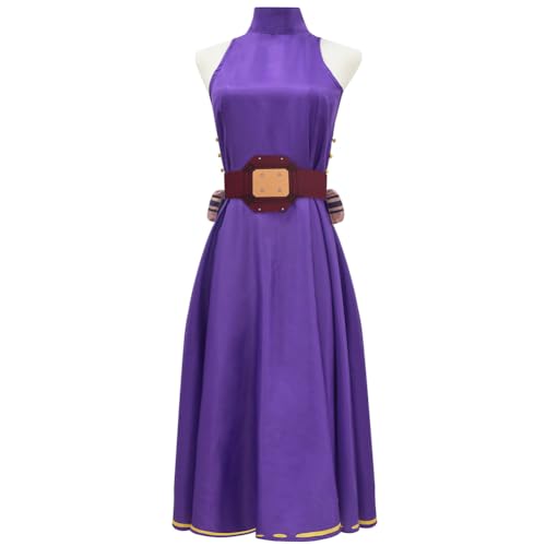 Anjinguang MHA Lady Nagant Cosplay Kostüm Lady Nagant Kleid Outfit Anime Rave Nachtkleidung Halloween Cosplay Lila Kleid Erwachsene Frauen von Anjinguang