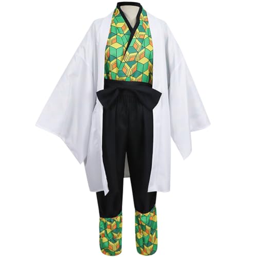 Anjinguang Makomo Sabito Cosplay Kostüm Anime Halloween Makomo Sabito Kimono Outfit Rollenspiel Uniform für Männer Frauen von Anjinguang