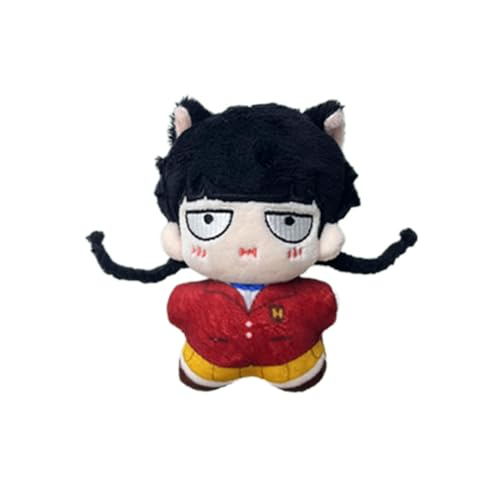 Anjinguang Mob Psycho 100 Plüsch 12 cm Mob Plushie Reigen Arataka Plüschfigur Niedlich Gefüllte Wurfkissen Plüsch Anhänger Geburtstagsgeschenk für Fans von Anjinguang