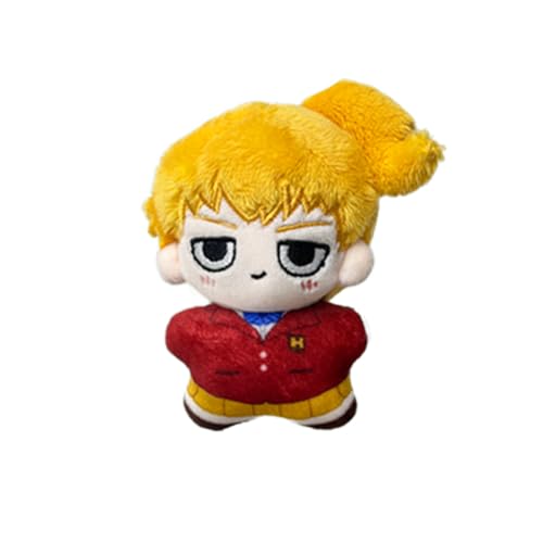 Anjinguang Mob Psycho 100 Plüsch 12 cm Mob Plushie Reigen Arataka Plüschfigur Niedlich Gefüllte Wurfkissen Plüsch Anhänger Geburtstagsgeschenk für Fans von Anjinguang