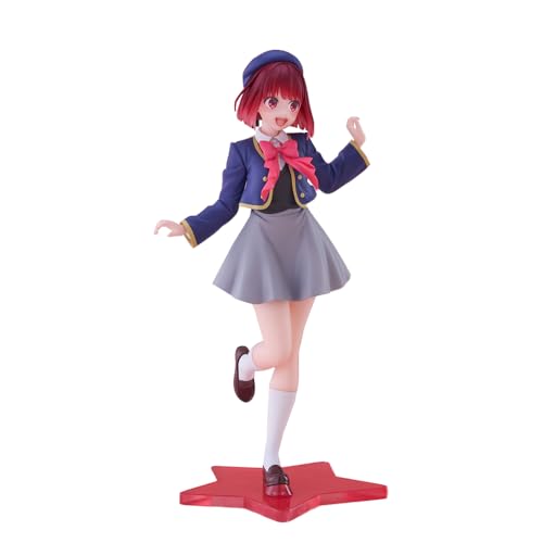 Anjinguang Oshi no Ko-Figur, Hoshino Ai Figur, Anime Hoshino Rubi Arima Kana Actionfigur (Schuluniform-Stil), 18 cm Cartoon-Charaktere, Statue-Modell für Dekoration, Sammler-Edition, Geschenke von Anjinguang