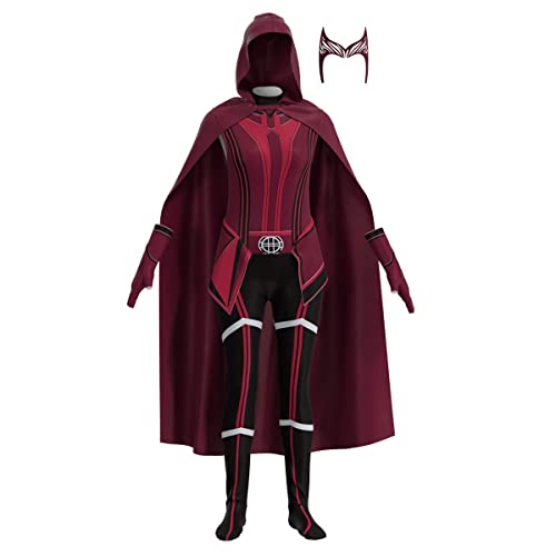 Anjinguang Wanda Vision Cosplay Scarlet Witch Halloween Kostüm Set von Anjinguang