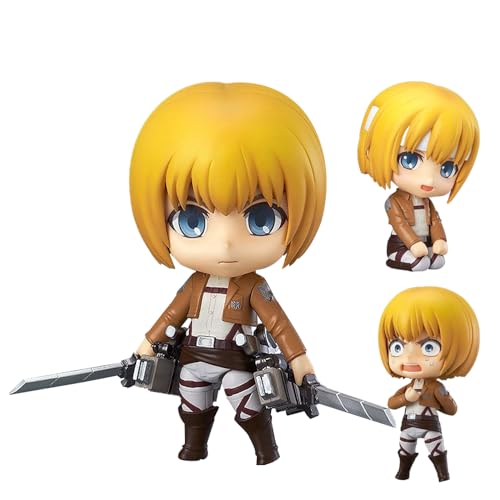 Armin Arlert Figur,Anime Mini Bewegliche Action Figure,10cm Armin Arlert Figuren Statue Modell Niedlich Desktop Ornament PVC Cartoon Sammlerstücke von Anjinguang