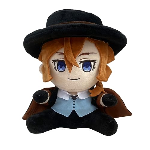 Bungo Stray Dogs Plushies Ranpo Edogawa/Nakahara Chuuya Anime Plush 20cm Soft Cute Stuffed Figure Plushie Pillow Collection Figurine Home Decoration Birthday Gifts von Anjinguang