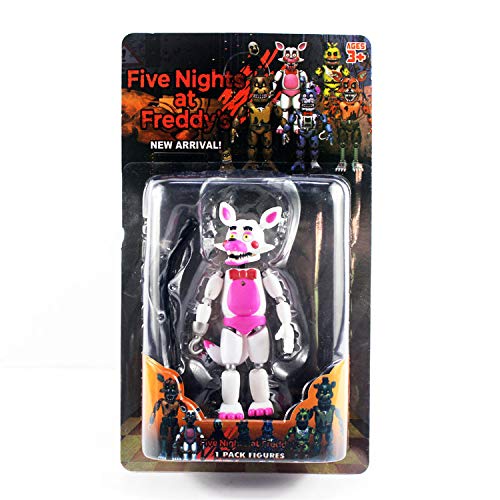 Five Nights FNAF Figur Spielzeug, 5.5 Inch FNAF Actionfigur mit Lichtern, niedliche lustige lustige fre-ddy Foxy Sister Location Horror Puppe aufhellende bewegliche Actionfiguren Spielzeug Geschenke von Anjinguang