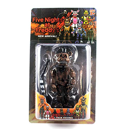 Five Nights FNAF Figur Spielzeug, 5.5 Inch FNAF Actionfigur mit Lichtern, niedliche lustige lustige fre-ddy Foxy Sister Location Horror Puppe aufhellende bewegliche Actionfiguren Spielzeug Geschenke von Anjinguang