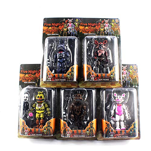 Five Nights FNAF Figur Spielzeug, 5.5 Inch FNAF Actionfigur mit Lichtern, niedliche lustige lustige fre-ddy Foxy Sister Location Horror Puppe aufhellende bewegliche Actionfiguren Spielzeug Geschenke Five Nights FNAF Figur Spielzeug, 5.5 Inch FNAF Actionfigur mit Lichtern, niedliche lustige lustige fre-ddy Foxy Sister Location Horror Puppe aufhellende bewegliche Actionfiguren Spielzeug Geschenke von Anjinguang