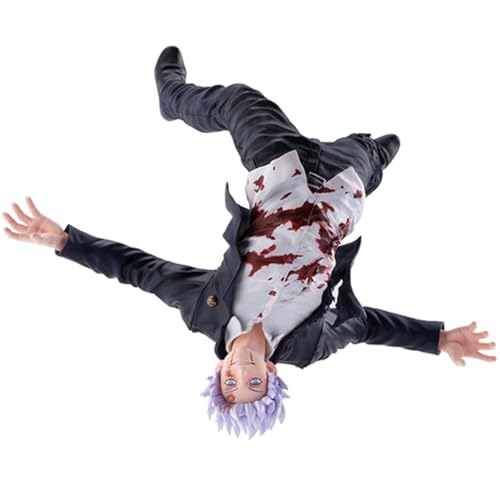 Gojo Satoru Figur,JJK Action Figure,PVC Anime Inverted Hanging War Damage Gojo Figuren, 10cm Gojo Satoru Model Statue Desktop Figure für Sammler Geschenke Display von Anjinguang