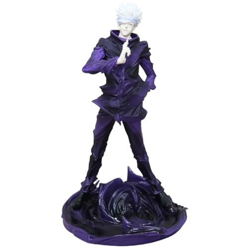 Gojo Satoru Figur JJK Gojo Satoru Action Figure Statue 25cm Anime Figuren Standing Battle Position Model mit Base Sammlerstück Gojo Geschenk Dekoration PVC von Anjinguang