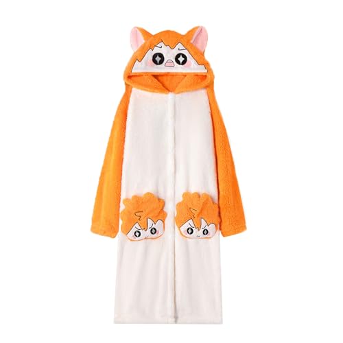 Haikyuu Cosplay Pyjama Anime Hinata Shoyo Tobio Kageyama Kozume Kenma Pyjama Kostüm Sleepsuit Hoodie Nachtwäsche für Halloween Kostüm Outfit, Weihnachten Cosplay Party Nachtwäsche Loungwear von Anjinguang