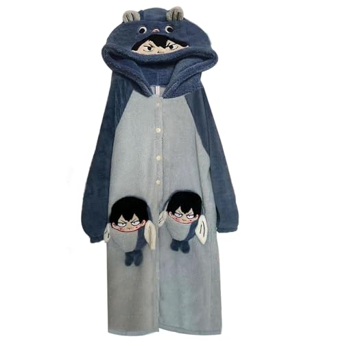 Haikyuu Cosplay Pyjama Anime Hinata Shoyo Tobio Kageyama Kozume Kenma Pyjama Kostüm Sleepsuit Hoodie Nachtwäsche für Halloween Kostüm Outfit, Weihnachten Cosplay Party Nachtwäsche Loungwear von Anjinguang